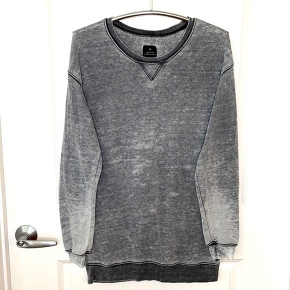 AMERICAN EAGLE OUTFITTERS | Women’s Faded Gray Long Sleeve Jeggings Sweatshirt - Picture 1 of 7